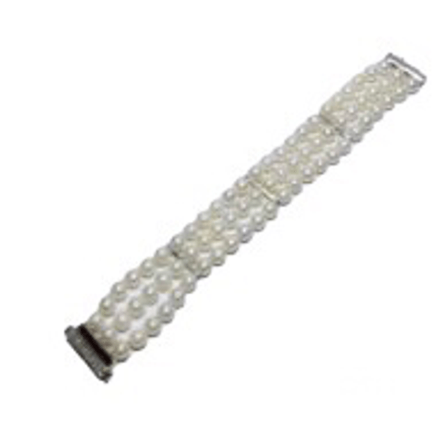 Bracciale 3 Fili Di Perle e Diamanti BRPC037