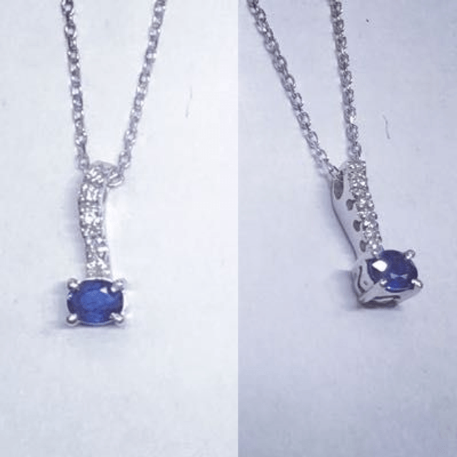 COLLIER CIONDOLO ZAFFIRO E DIAMANTI 1219/Z