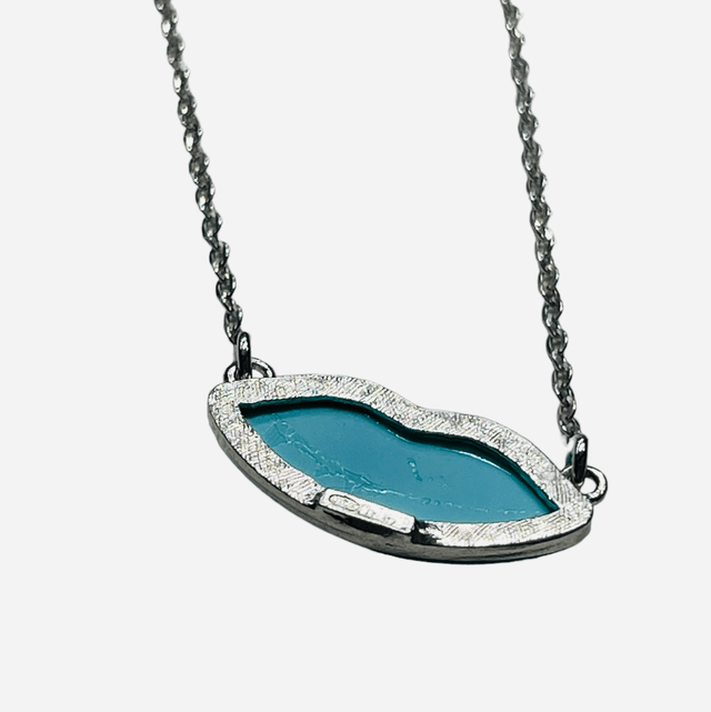 CIONDOLO BACIO P.Turchese catenina in argento 925/000 Art.BJPZCIO