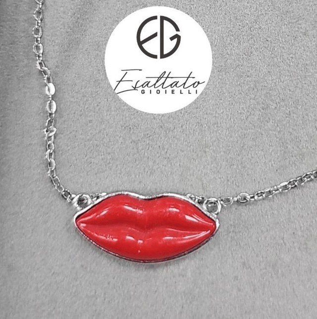 CIONDOLO BACIO P.Corallo catenina in argento 925/000 BJPZCIO