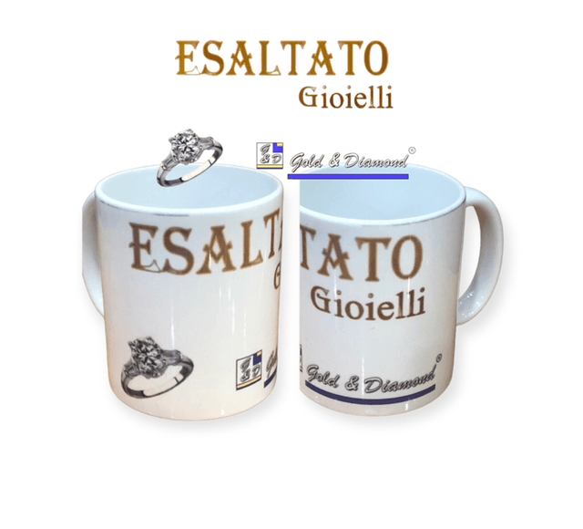 TAZZA MUG Gold & Diamond by Esaltato Gioielli 