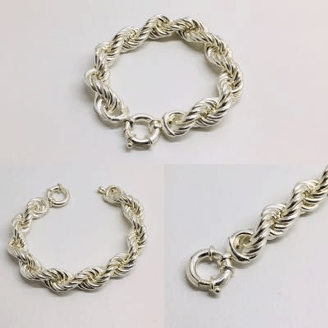 BRACCIALE MAGLIA TORCIONE  19,50 cm. B528