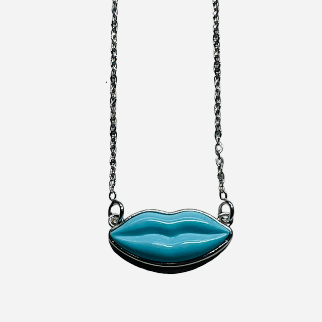 CIONDOLO BACIO P.Turchese catenina in argento 925/000 Art.BJPZCIO