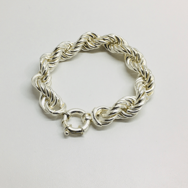 BRACCIALE MAGLIA TORCIONE  19,50 cm. B528