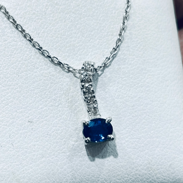 COLLIER CIONDOLO ZAFFIRO E DIAMANTI 1219/Z