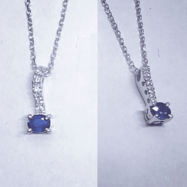 COLLIER CIONDOLO ZAFFIRO E DIAMANTI 1219/Z