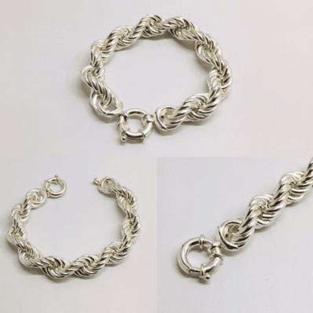 BRACCIALE MAGLIA TORCIONE  19,50 cm. B528